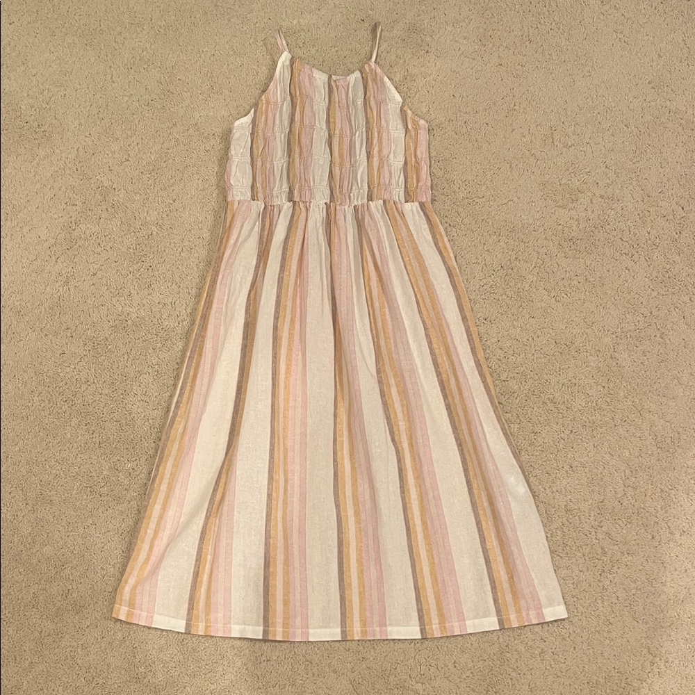 Zara Kids Dress with Pink and Cream Stripes